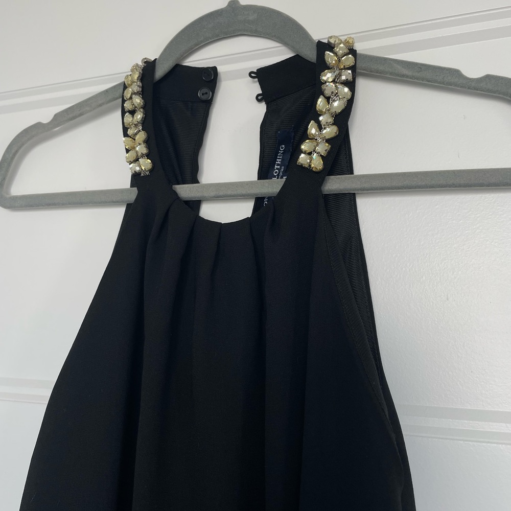 Black Dress with Gem Detail